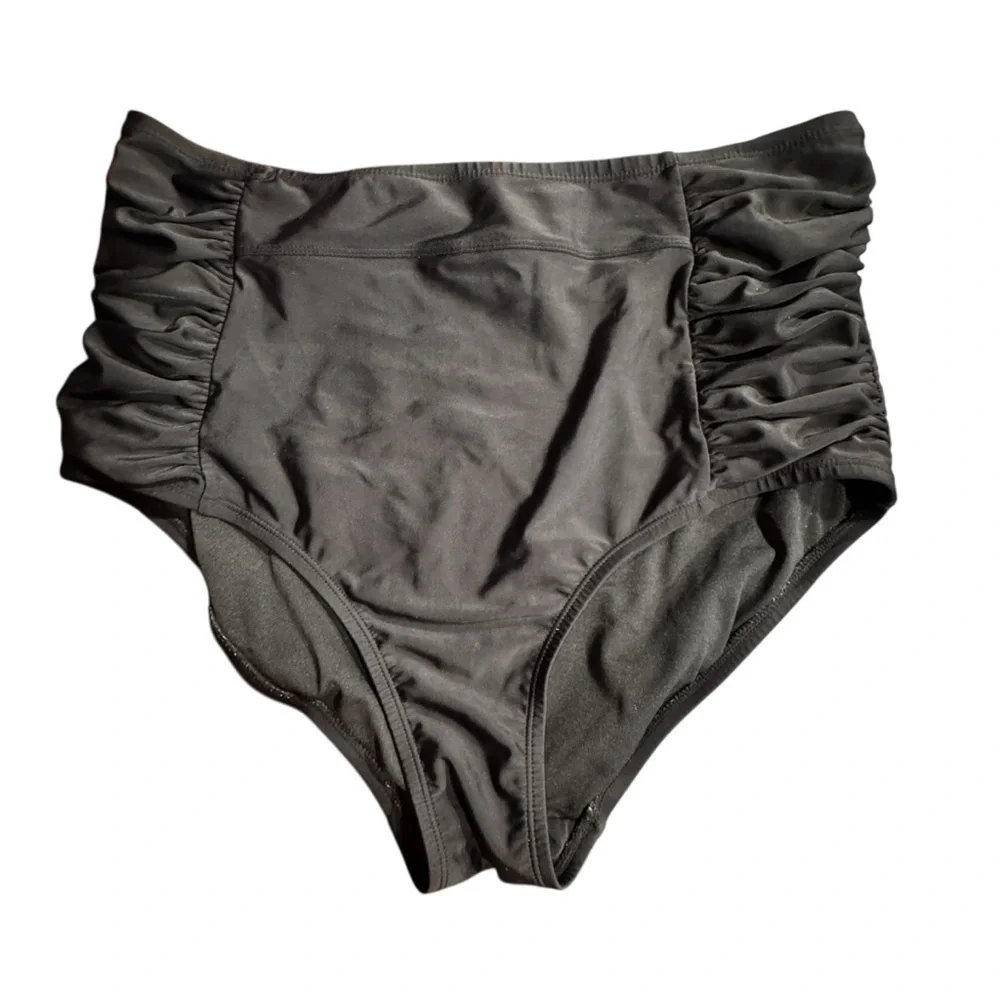 Ava & Viv Women's Hipster Swim Bottom, Black 14W